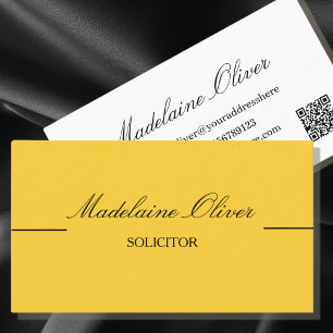 Moderner Eleganter QR-Code Solicitor Beruflich Visitenkarte