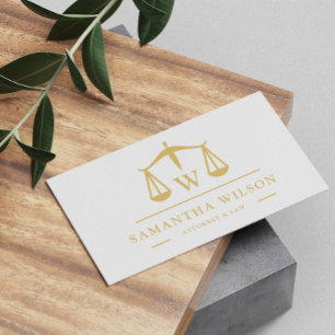 Moderner eleganter Rechtsanwalt aus White Gold Visitenkarte