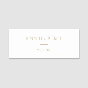 Moderner, eleganter Rectangle Name Mitarbeiter Namensschild