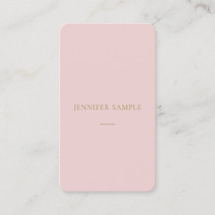 Moderner eleganter rosa Goldtext-Minimalistische Visitenkarte