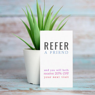 Moderner Eleganter Salon Empfehlungskarte