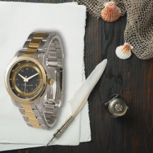 Moderner, eleganter Schwarz-Gold-Individuelle Name