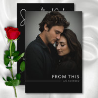 Moderner, eleganter Schwarz-Weiß-Foto-Tag nach vor