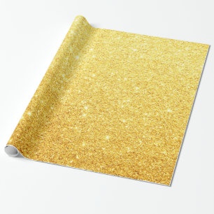 Moderner Eleganter Shiny Metallic Gold Glitzer Geschenkpapier