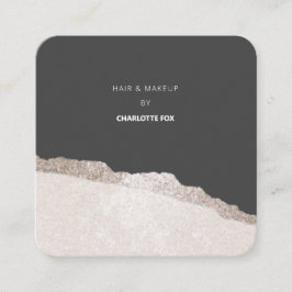 Moderner Eleganter Stone Gray Agate Beruflich Quadratische Visitenkarte