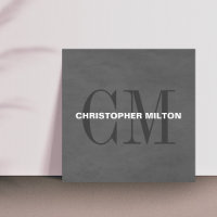 Moderner, eleganter Texturgrau Monogram Consultant