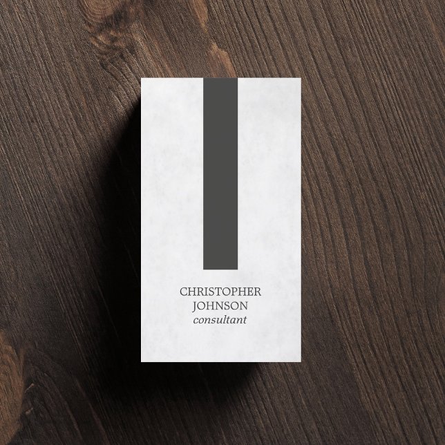 Moderner, eleganter Texturgrau Stripe-Berater Visitenkarte (Von Creator hochgeladen)