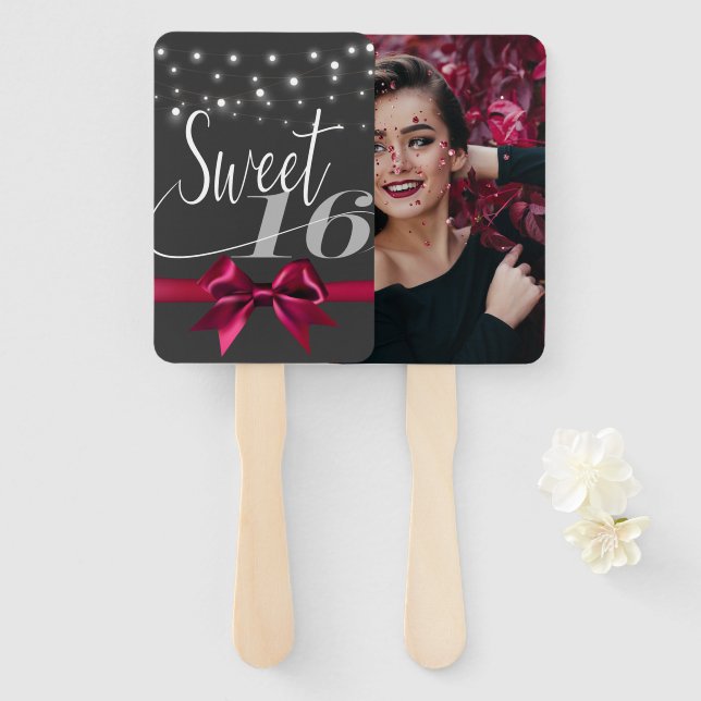 Moderner, eleganter und süßer 16 Hand-Hand-Fan Fächer (Vorne und Hinten)