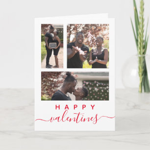 Moderner, eleganter Valentinstag für Fotosammlunge Karte