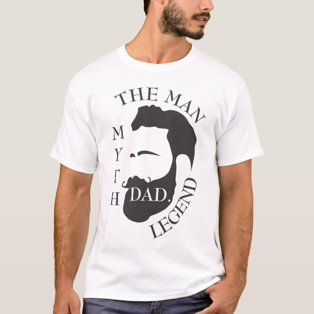 Moderner Eleganter Vater Vatertag T-Shirt (Vorderseite)