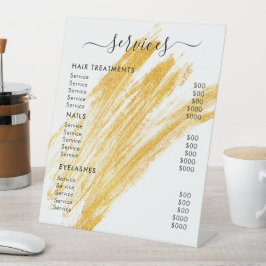 Moderner Eleganter Wave Glitzer Sockelschild