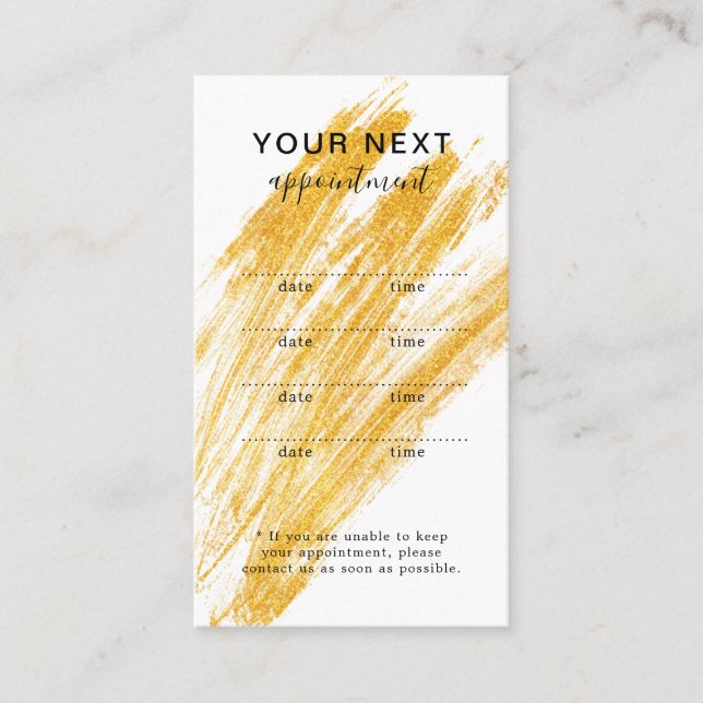 Moderner Eleganter Wave Glitzer Terminkarte (Vorderseite)