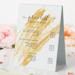 Moderner Eleganter Wave Glitzer Tischaufsteller