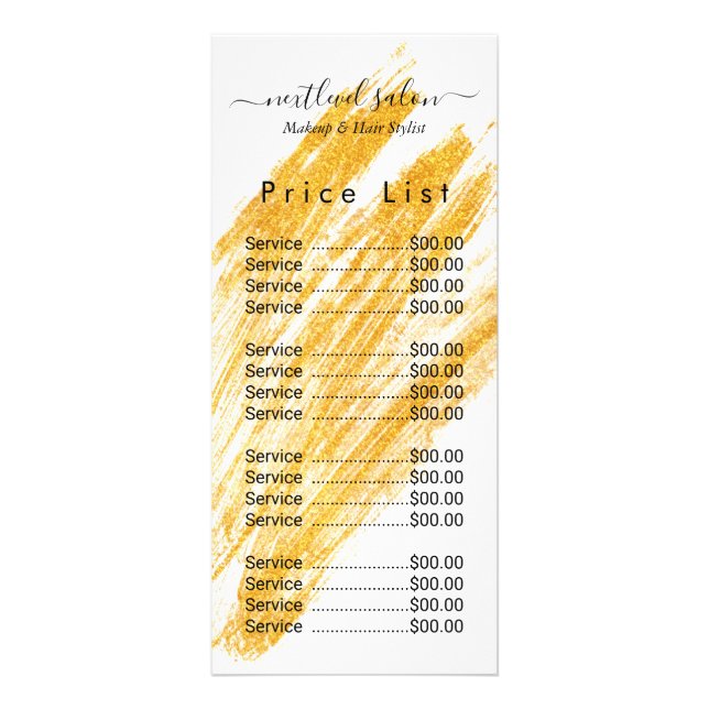 Moderner Eleganter Wave Glitzer Werbekarte (Vorne)