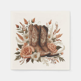 Moderner Eleganter Western - Blume Serviette