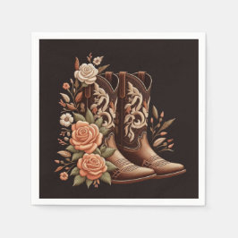 Moderner Eleganter Western - Blume Serviette