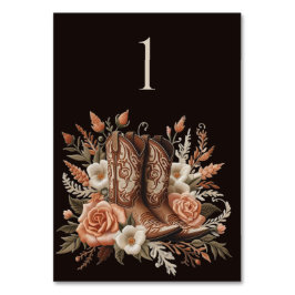 Moderner Eleganter Western - Blume Tischnummer