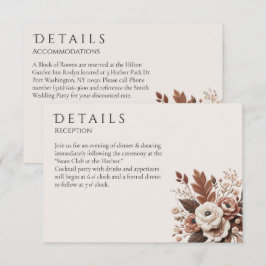 Moderner Eleganter Western - Blumen Begleitkarte