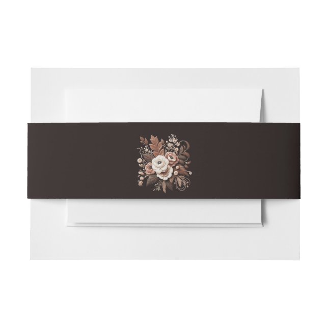 Moderner Eleganter Western - Blumen Einladungsbanderole (Vorderseite Beispiel)