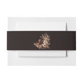 Moderner Eleganter Western - Blumen Einladungsbanderole