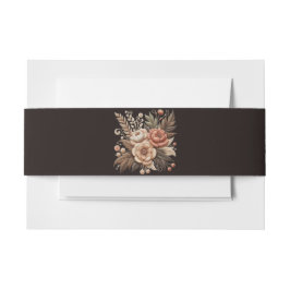 Moderner Eleganter Western - Blumen Einladungsbanderole