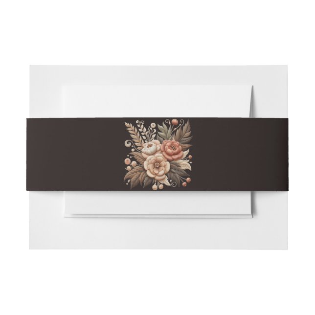 Moderner Eleganter Western - Blumen Einladungsbanderole (Vorderseite Beispiel)