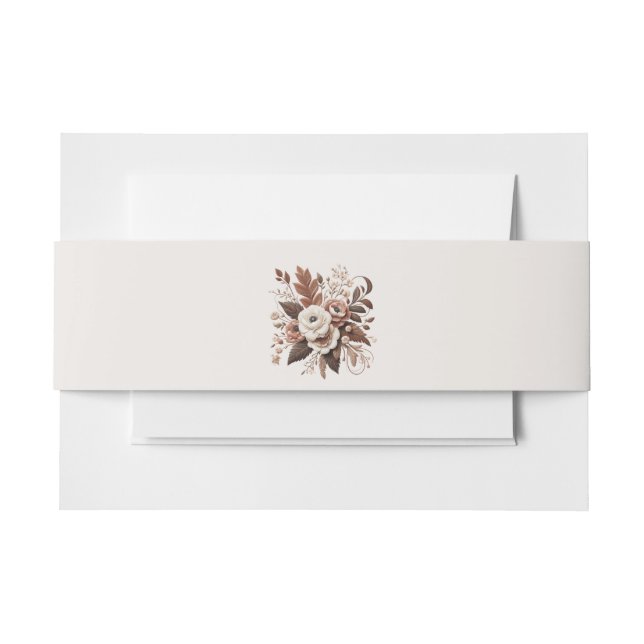 Moderner Eleganter Western - Blumen Einladungsbanderole (Vorderseite Beispiel)