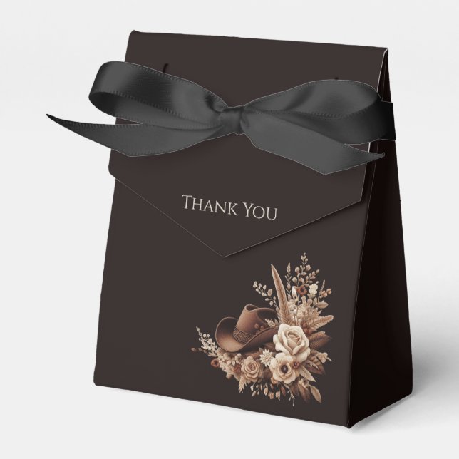 Moderner Eleganter Western - Blumen Geschenkschachtel (Vorderseite)