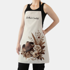 Moderner Eleganter Western - Blumen Schürze
