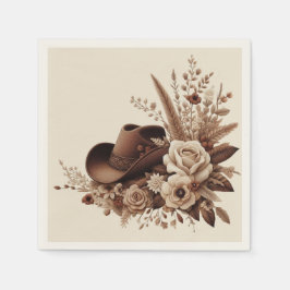Moderner Eleganter Western - Blumen Serviette