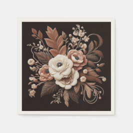 Moderner Eleganter Western - Blumen Serviette