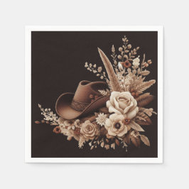 Moderner Eleganter Western - Blumen Serviette