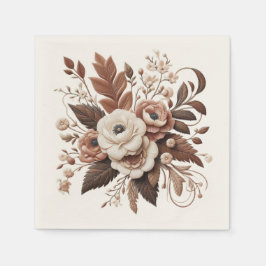 Moderner Eleganter Western - Blumen Serviette