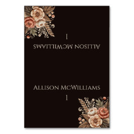 Moderner Eleganter Western - Blumen Tischnummer