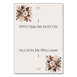 Moderner Eleganter Western - Blumenkarpfen Tischnummer