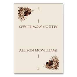 Moderner Eleganter Western - Vegetarier Tischnummer