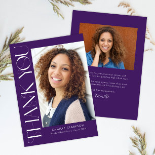 Moderner eleganter zweiteiliger Abschluss mit zwei Dankeskarte