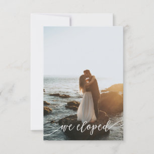 Moderner Elopement-Empfang - Einladung zur Hochzei