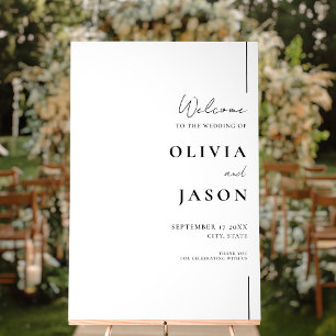 Moderner Empfang für MinimalWedding Acrylschild