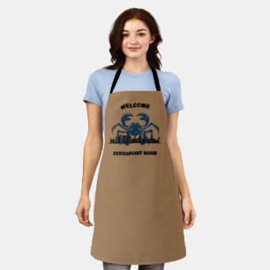 Moderner Empfang Maryland Blue Crab USA Flagname Schürze