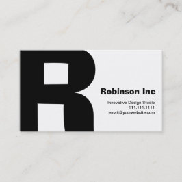 Moderner Entwurf großer Retro R-Monogramm Visitenkarte