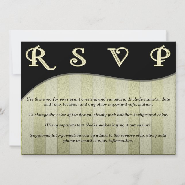 Moderner Entwurfs-Welle und Einladung (Vorderseite)