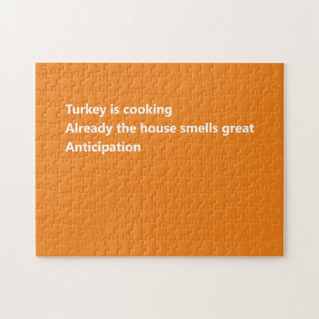 Moderner Erntedank Haiku Gedicht Minimal Orange (Horizontal)