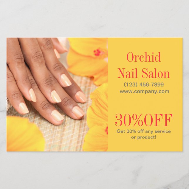 Moderner Esthetiker WELLNESS-CENTER Nail Salon Pre Flyer (Vorne)