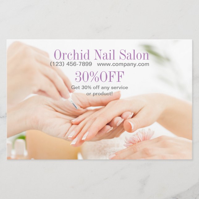 Moderner Esthetiker WELLNESS-CENTER Nail Salon Pre Flyer (Vorne)