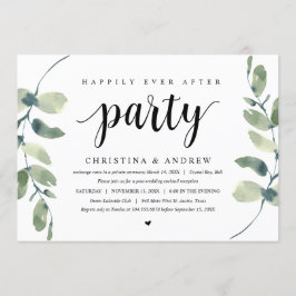 Moderner Eukalyptus, Hochzeitsfeier Einladung