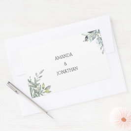 Moderner Eukalyptus Wedding Umschlag Aufkleber