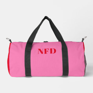 Moderner Farbblock - Heiß rosa und fett rotes Mono Duffle Bag