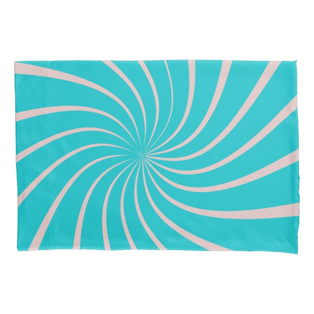 Moderner, farbenfroher geometrisch blau rosa, tren kissenbezug (Vorderseite)
