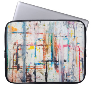 Moderner, farbenfroher Hintergrund. Kunst, zeitgen Laptopschutzhülle